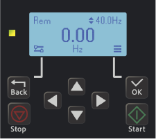 Diagram of ACS180 Keypad