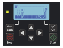 ACS180 keypad parameter 99.06 motor current selection