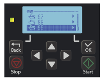 ACS180 keypad parameter group selection