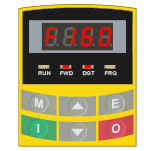 AC10 keypad showing parameter F160