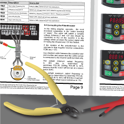 Graphic illustration of an easy start guide with pliers and screwdrivers in the foreground